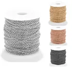 Ожерелье из нержавеющей стали черного и золотого цвета для мужчин и женщин, 5 млот, 2 мм, цепочка-Чокеры сделай сам для изготовления ювелирных изделий, аксессуары ручной работы