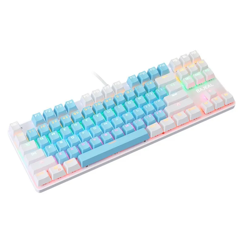 

2021 Mechanical Keyboard Wired Gaming Keyboard RGB Mix Backlit 87 Keys Anti-ghosting Blue Red Switch For Computer Game Laptop PC