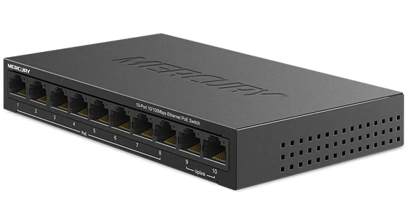 10 портов 2 порта связи 8 poe 65 Вт 100 Мбит/с MCU PoE коммутатор для интернет сети LAN Hub