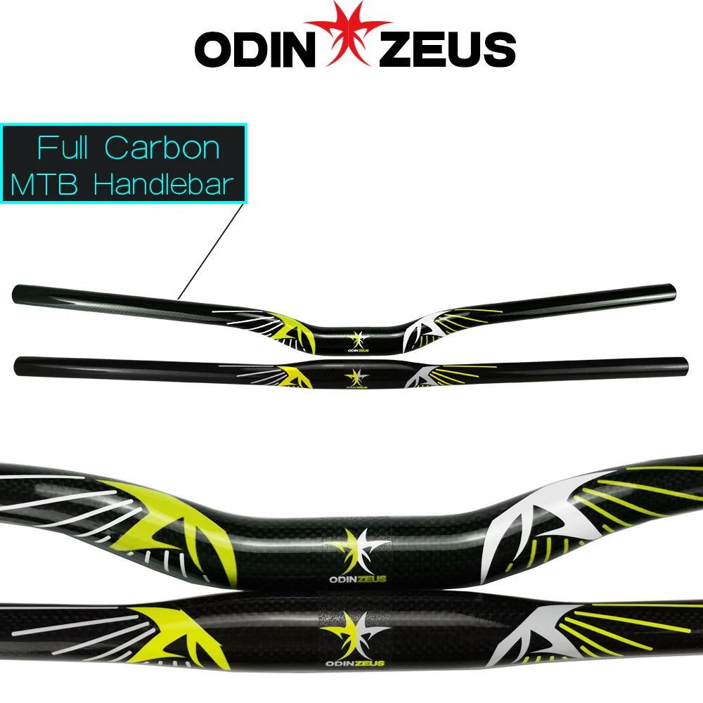 

odinzeus Super light Carbon Fiber Flat/Rise Mountain Bicycle Handlebar MTB Bike Parts 31.8*580/600/620/640/660/680/700/720/740mm