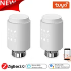 Термостат Tuya Zigbee3.0 программируемый умный радиатор, термостатический клапан, контроллер температуры, работает с Alexa Google Home