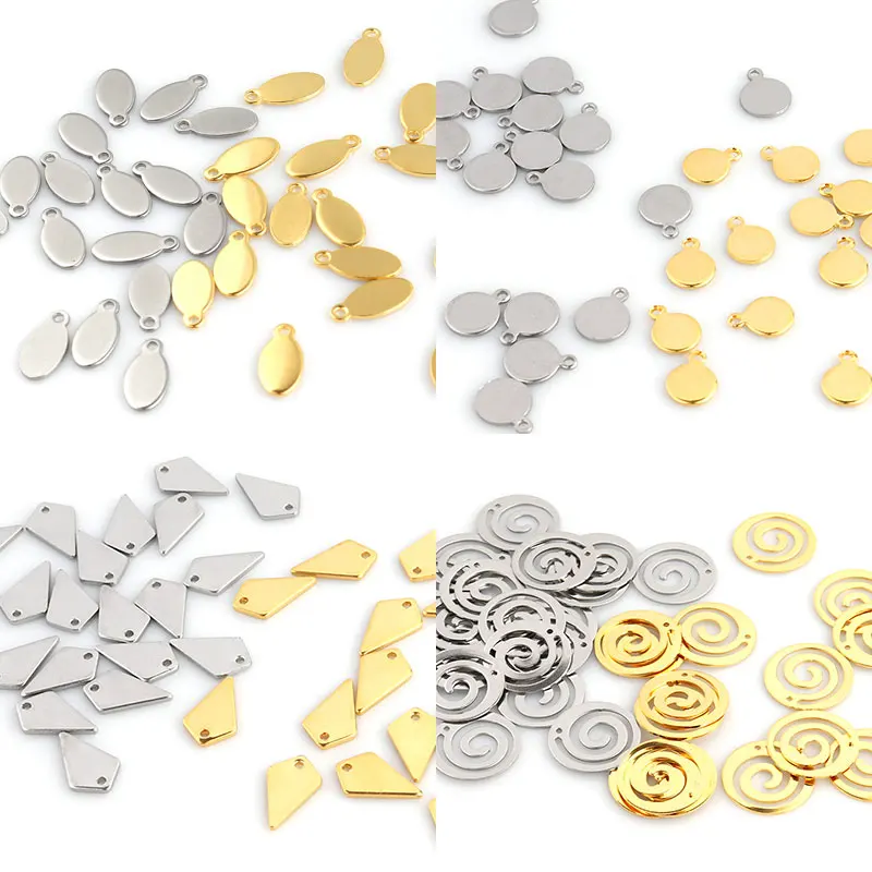 

20pcs/lot 10x7MM Stamping Blanks Jewelry Makings Stainless Steel Charms Round Dog Tag Pendant Stamping Blanks Jewelry Makings