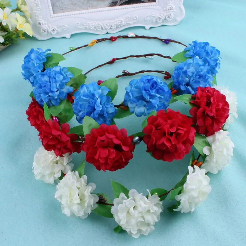 1 предмет Модный комплект для женщин и девочек Искусственные цветы повязка на
