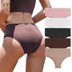 FINETOO женские бесшовные трусики M-XL с низкой талией, удобные женские трусы, сексуальное нижнее белье для девочек, женское белье, 6 цветов