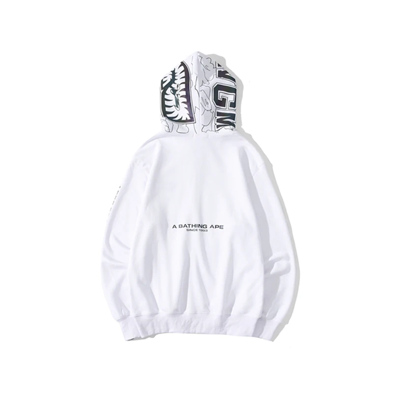 

Reflective Color Ape Head Hoodie Black&White M~3XL