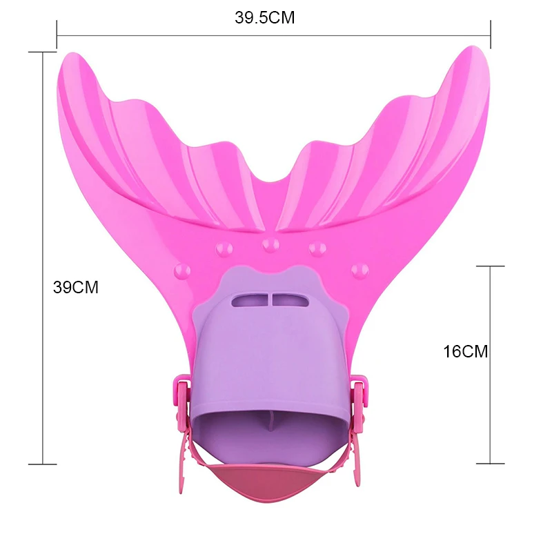 Купальные ласты русалки для девочек Цвет красный синий зеленый Моноласт