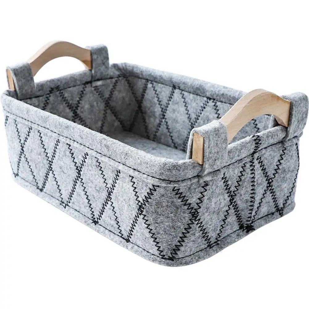 Корзина для хранения из войлока складной органайзер сделай сам офисного стола с
