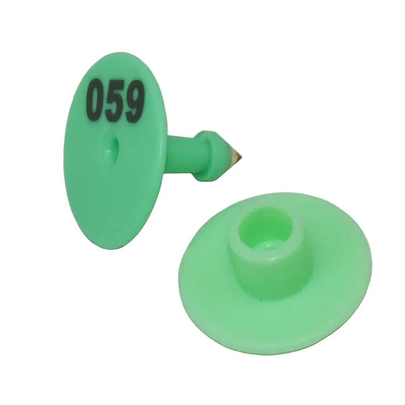 Номера 001 1000 с круглым словом бренд для ушей свиней и овцы ветеранный значок Ушная