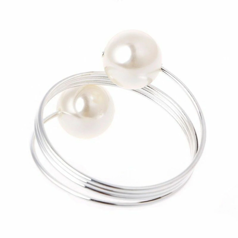 12 шт изысканное кольцо для салфеток жемчуг ручная работа пряжка держатель