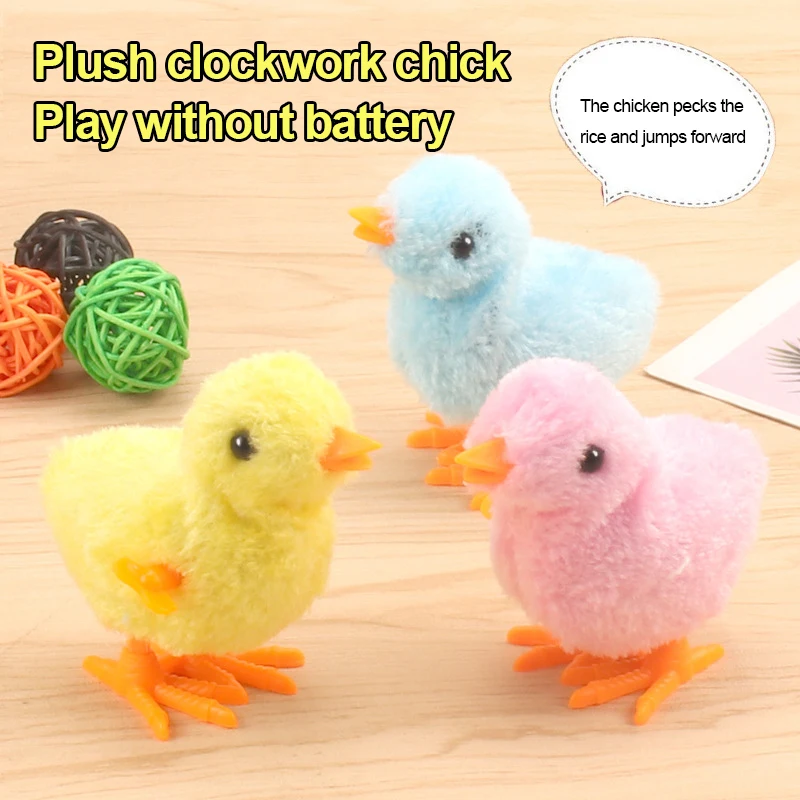 Juguete de peluche de pollo con resorte para ni&ntilde;os, juguete educativo para regalo-2