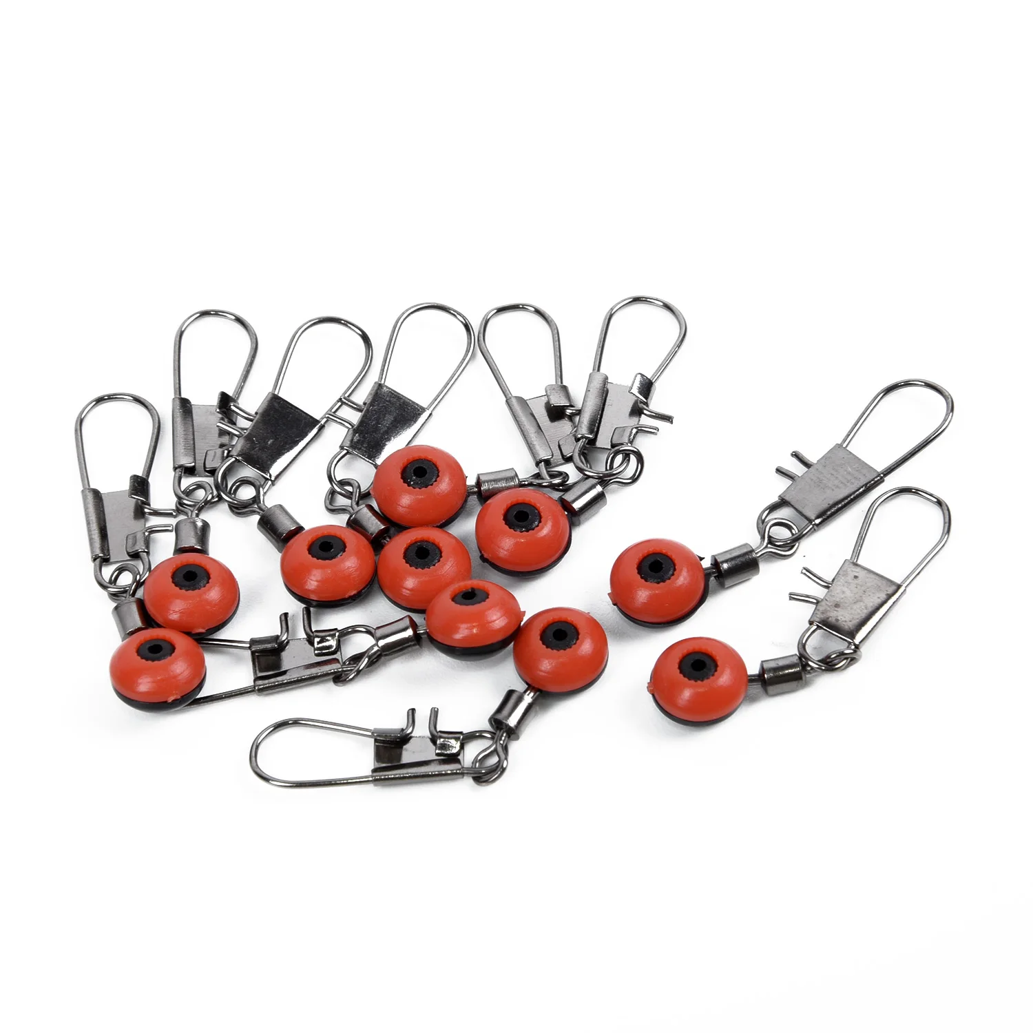 

100Pcs /box Fishing Swivel Snap Plastic Hard Swivel With Interlock Snap Uk