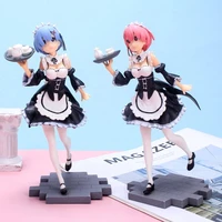 new 2 types 17 5cm anime relife in a different world from zero rem ram maid girl figure pvc action figure collection model toys