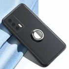 Чехол с металлическим кольцом для Realme GT Neo противоударный матовый мягкий чехол из ТПУ с узором для Realme GT RMX2202 Q3 Pro Q3i защитный Fundas