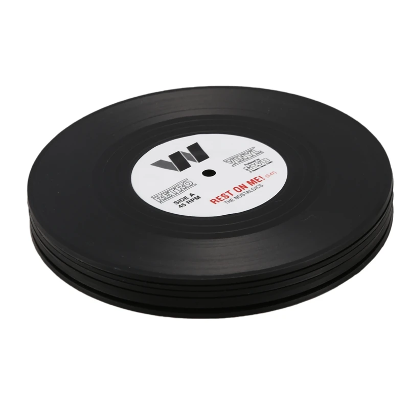 6 шт./компл. вращающиеся Ретро виниловые дисковые подставки для напитков|Коврики