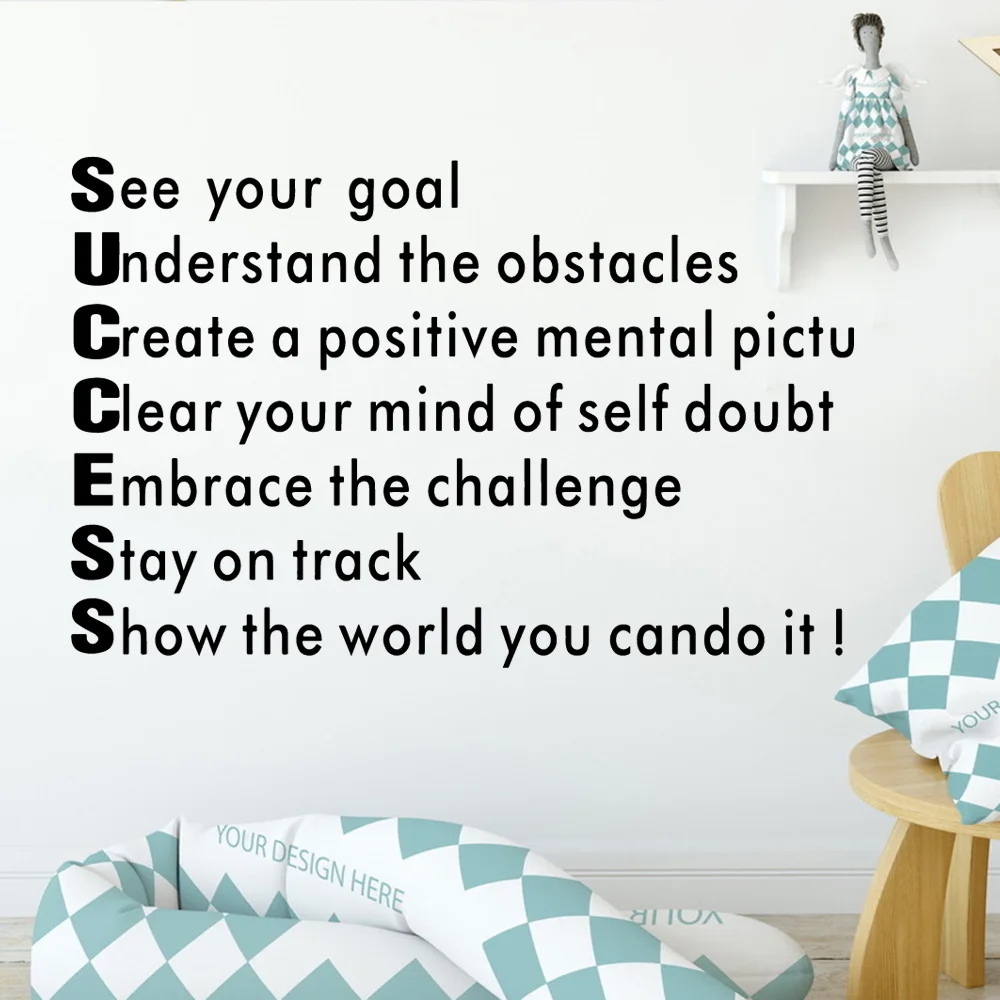 Вдохновляющие цитаты виниловая настенная наклейка Настенный декор для офиса