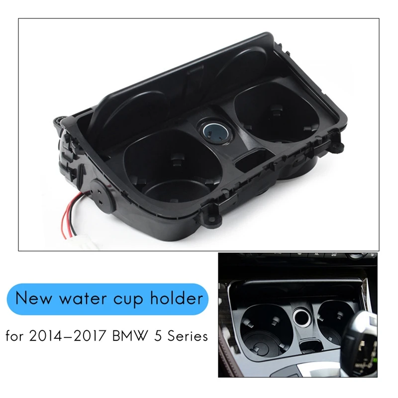 

Car Central Console Drink Cup Holder Assembly Cigarette-Lighter Base For-BMW 5 Series F10 F11 F10LCI F11LCI