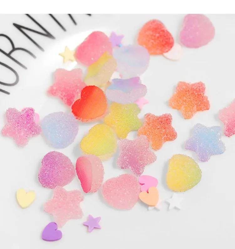 2020NEW! Candy Soft Sweets 3D Nail Art Decorations Jelly Sugar Heart Star Lovely Japanese Style Jewelry Manicure | Красота и здоровье