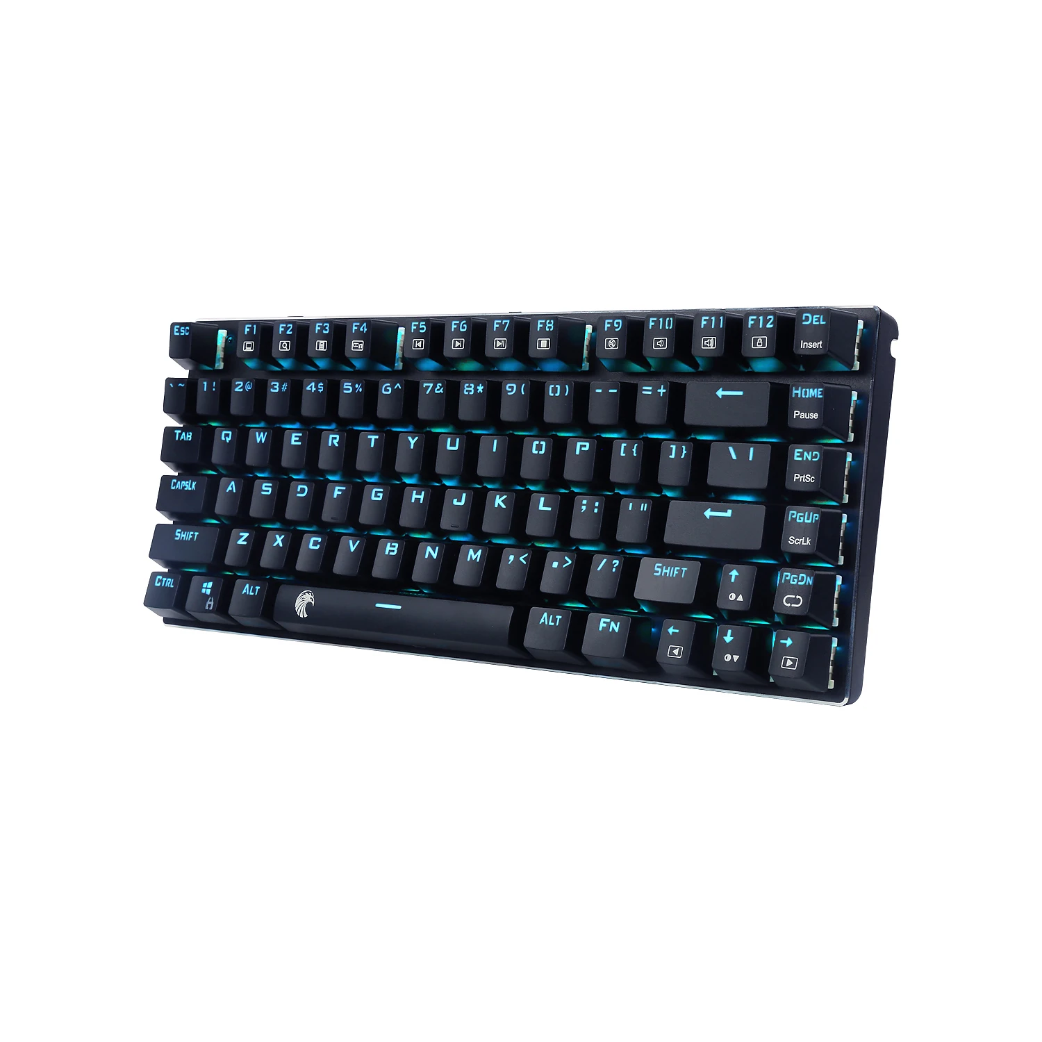 Z88 мини игровая клавиатура механические переключатели синяя светодиодная подсветка 81 клавиши компактный дизайн алюминиевая клавиатура для ученика Typist