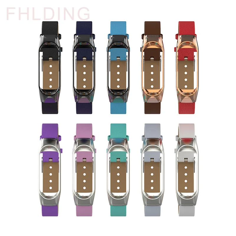 Для Mi Band 4 ремешок из натуральной кожи для Xiaomi 3 сменный Браслет Miband браслеты новый