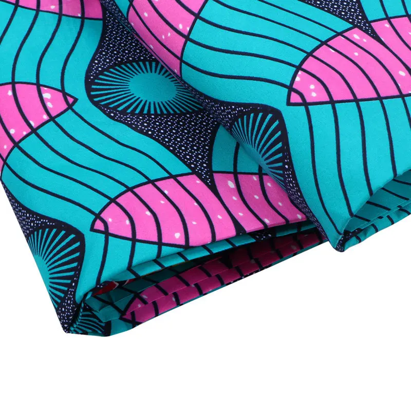 Ткань для шитья сделай сам из вощеной зеленой и розовой ткани с круглым принтом