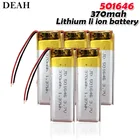 Литий-ионный перезаряжаемый аккумулятор 3,7 в 370 мАч 501646 для Gps Mp3 Mp4 камеры Bluetooth динамика тахографа литий-полимерная батарея