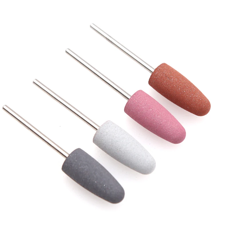 4PCS Diamond Cutters for Manicure Set Silicon Ceramic Stone Nail Drill Bits Rotary Cuticle Burr Milling Pedicure | Красота и здоровье