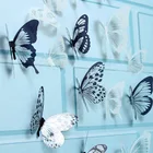 18 шт 3D Черно-белая бабочка Наклейка Искусство Настенная Наклейка украшение дома декор комнаты RERI889