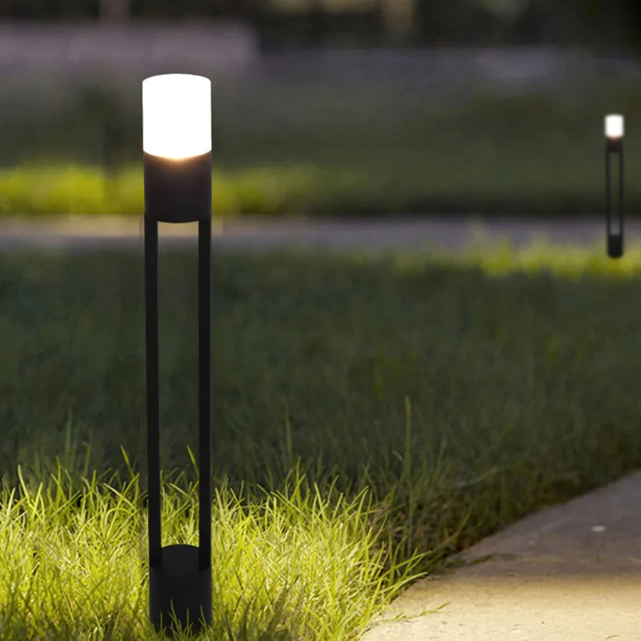 

Acrylic Landscape Path Lights Modern LED Garden Lawn Lamp Aluminum Pillar Light Outdoor Villa Garden Patio Lawn Bollard Lamp