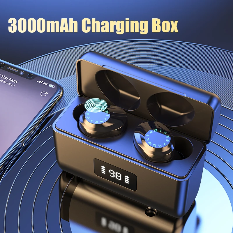 

Wireless Headphone Bluetooth 5.0 Earphone TWS HIFI Mini In-ear Sports Waterproof Headset HD Call Earbuds With Microphone