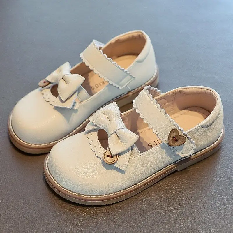 

Baby Girl Soft Shoes PU Leather Flats For Girls Kids Little Children Casual Flats Size 26-36 Brand Shoes fashion Cute bow