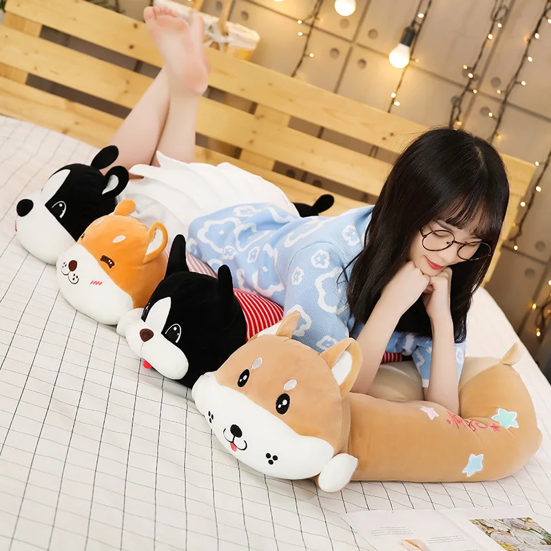 New Nice Cute Dog Plush Toys Stuffed Down Cotton Animal Doll Kawaii Corgi Shiba Inu for Children Soft Pillow Birthday Gift | Игрушки и