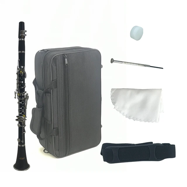 Оптовая цена пользовательский OEM ODM бренд aiersi 17 клавиш Bb Bakelite ABS кларнет woodwind