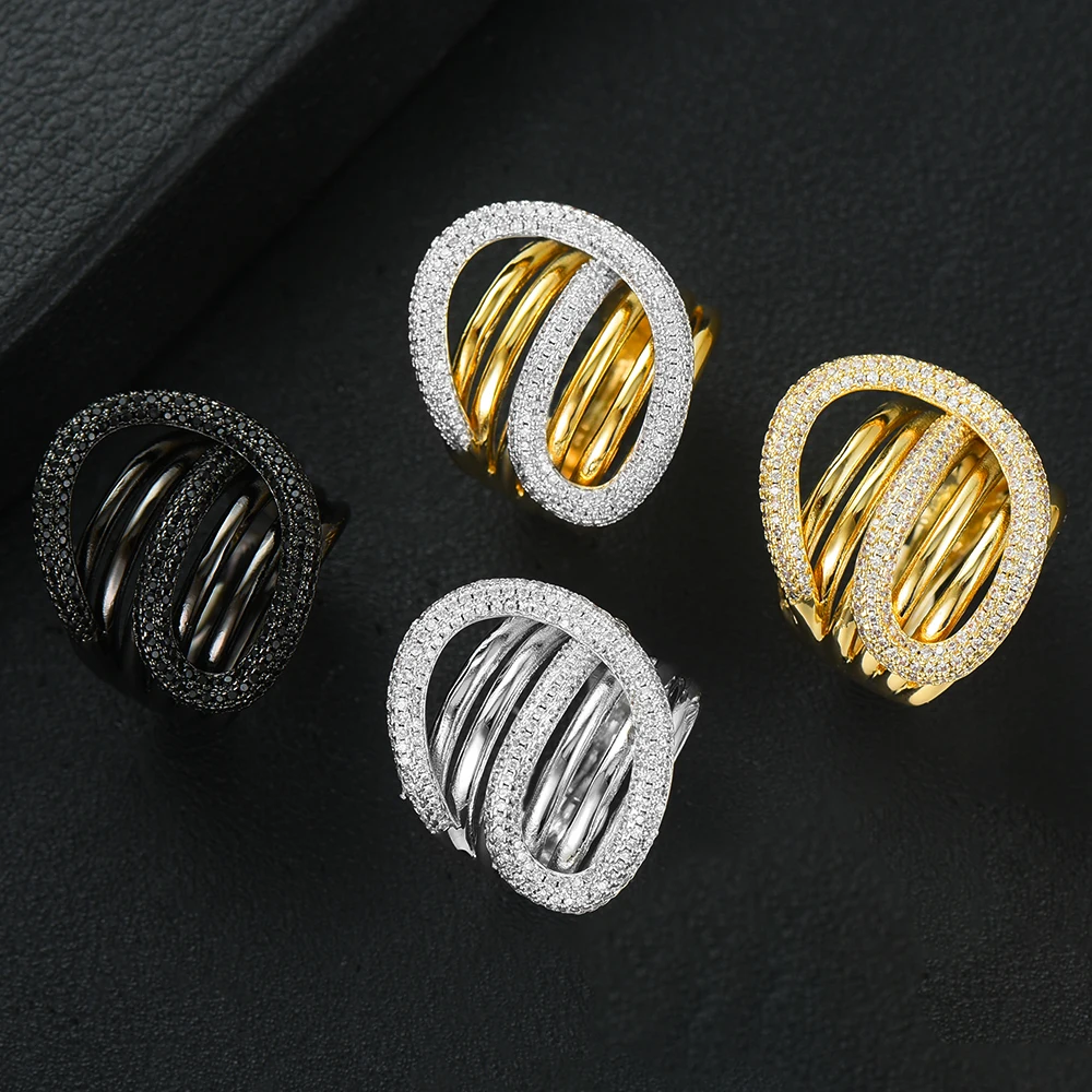 Женское кольцо SISCATHY onaco роскошное эффектное составное для помолвки свадебное в