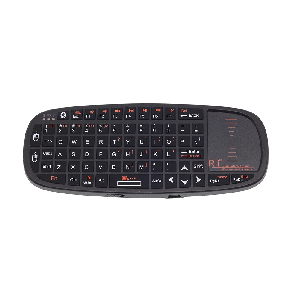 Rii i10BT мини Bluetooth клавиатура с тачпадом для iPad Pro/iPhone X/Android tv Box/Windows планшеты телефонная клавиатура беспроводная
