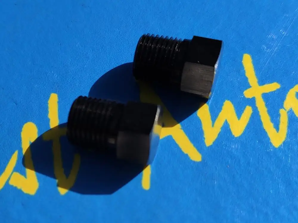 Алюминиевая черная 1/4 &quotNPT наружная резьба Шестигранная головка заглушка фитинг