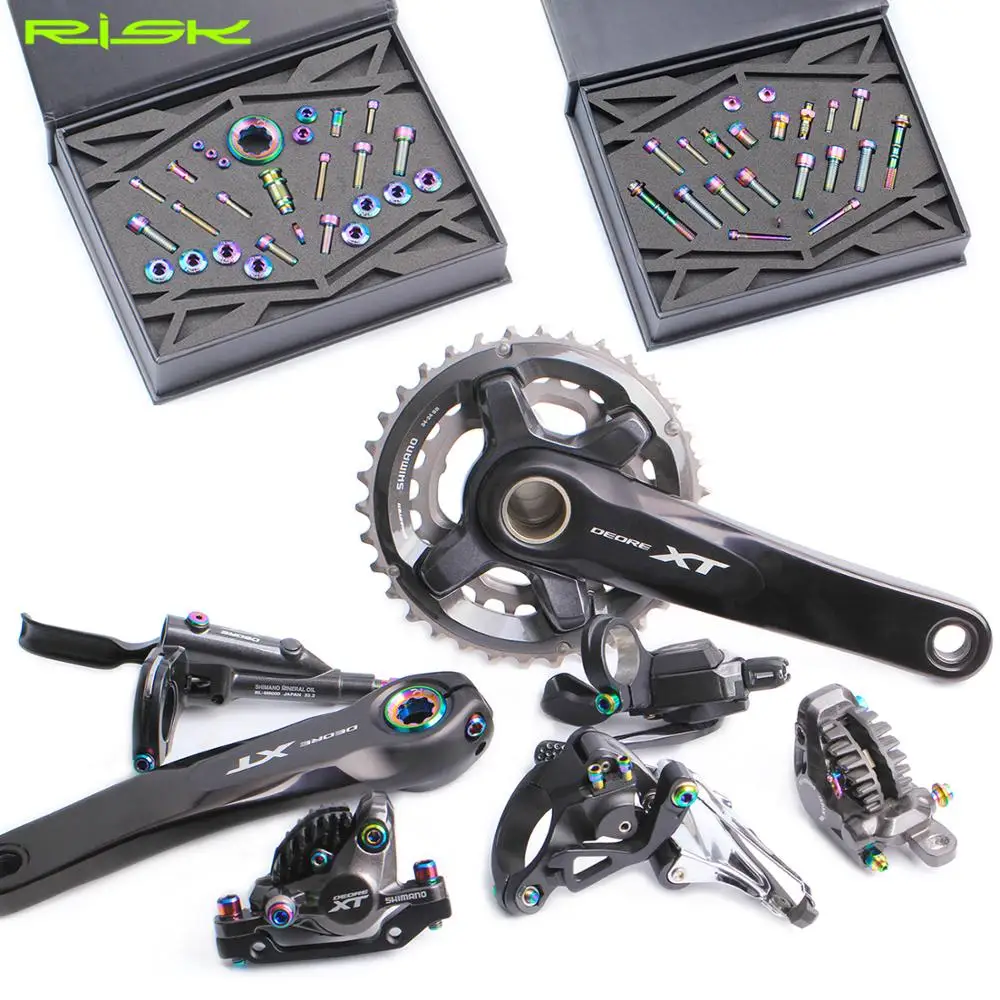 

RISK RT124 M7000/8000 11/22 speed transmission kit oil brake titanium alloy screw upgrade kit upgrade parts lightweight and no r