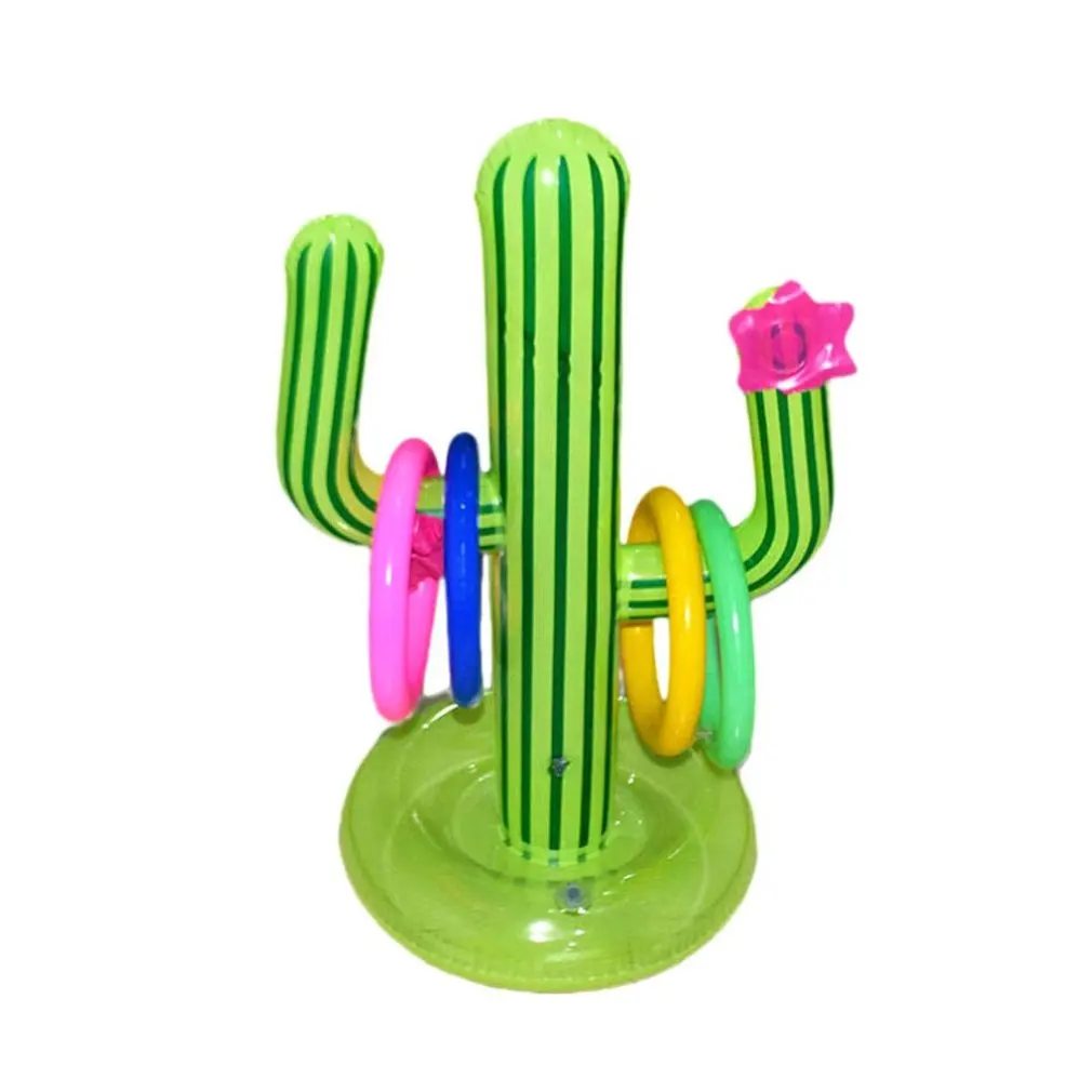 Надувные кактус кольцо бросок игры для бассейна вечерние поплавок Забавные