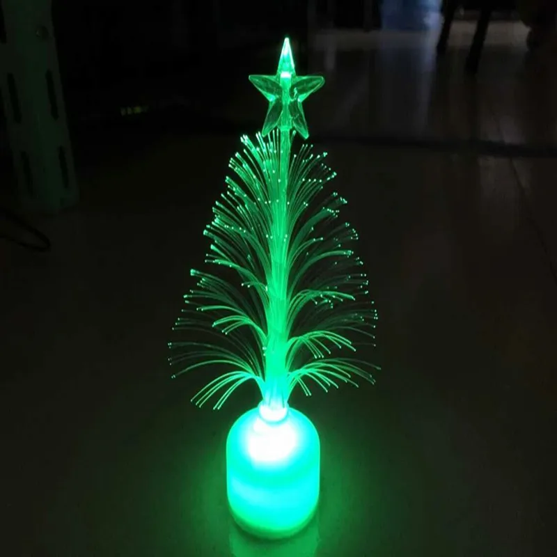 

3pscColorful LED Night light Artificial LED Electronic Optic Fiber Tree Colorful Chic Night Lamp LED Christmas Tree Night Light
