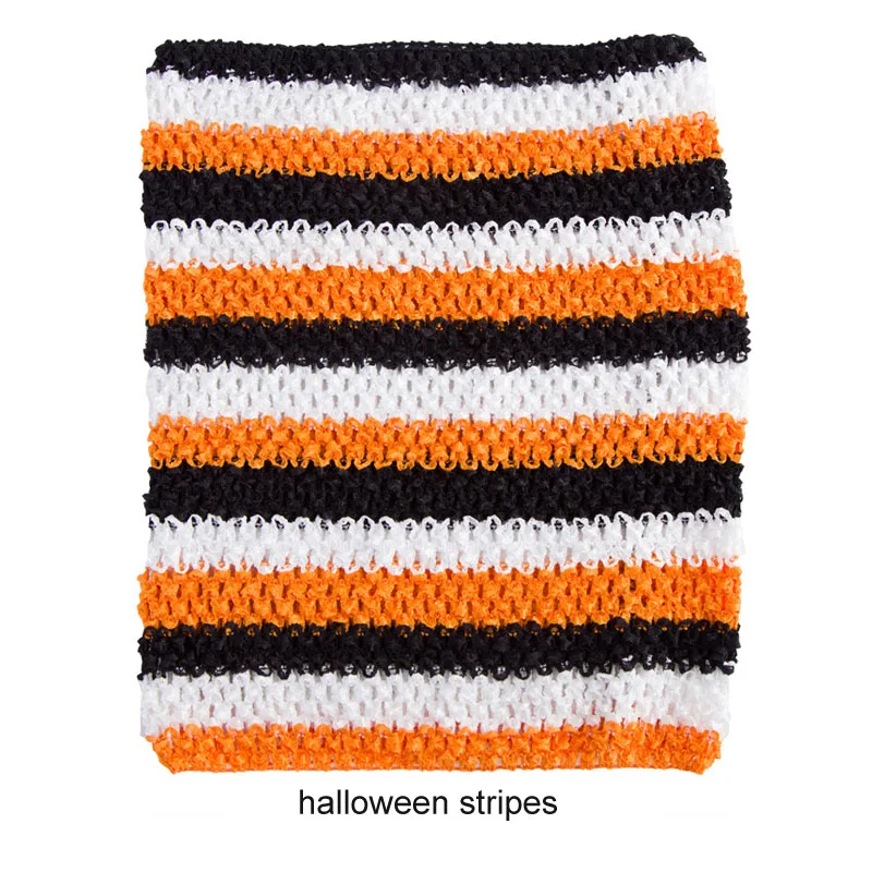 halloween stripes 20x23 см, топы без пятки, детское платье-пачка с обмоткой на груди, товары для рукоделия, 9 дюймов, эластичное вязаное крючком, вязанное крючком сырье, аксессуары - Цвет: halloween stripes