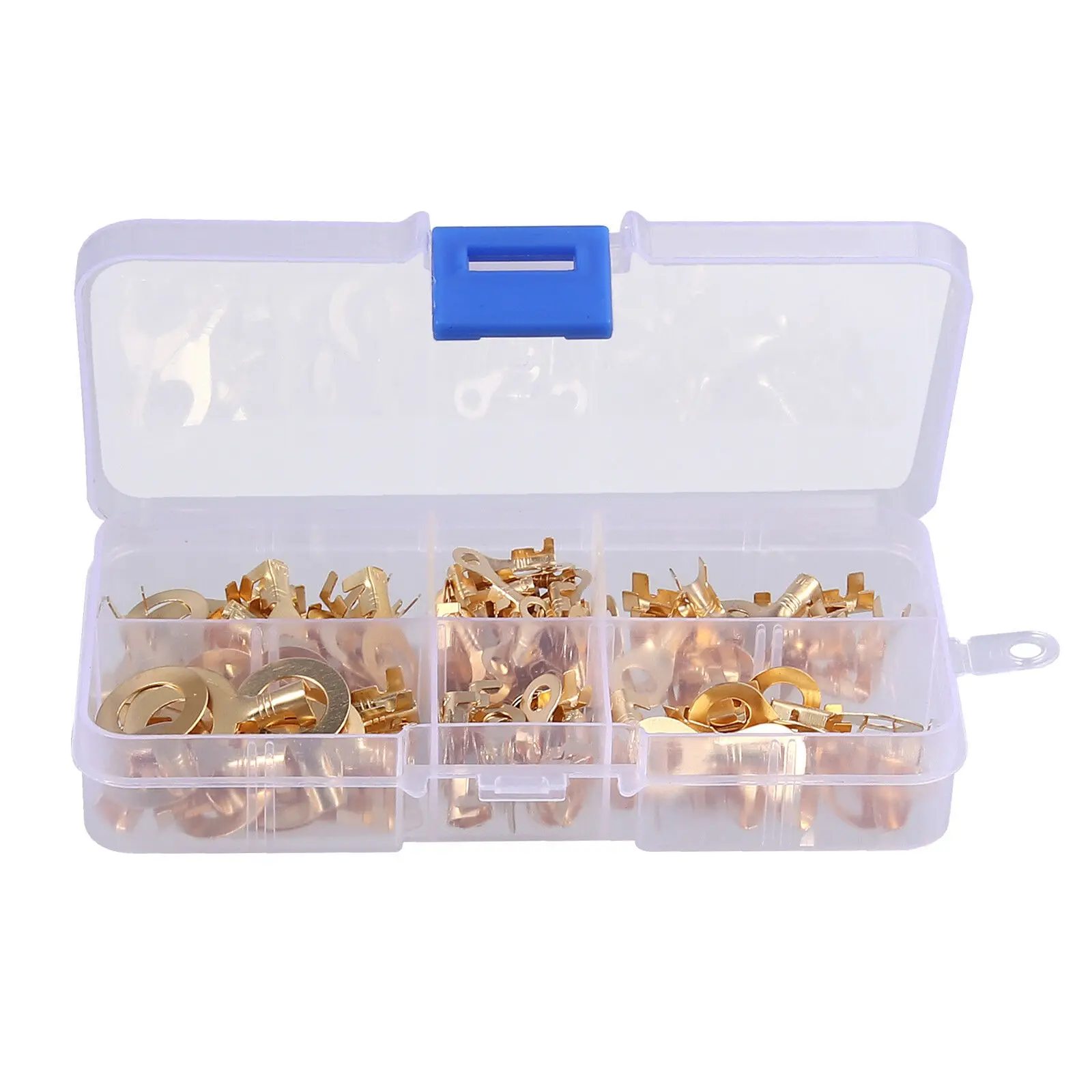 

150pcs/set Connector Brass Ring Cable Wire Terminals 88g / 3.11oz 6 Kinds