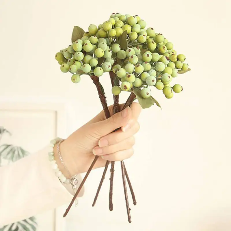 Искусственные ягоды граната стебли Поддельные Украшения растения Цветок