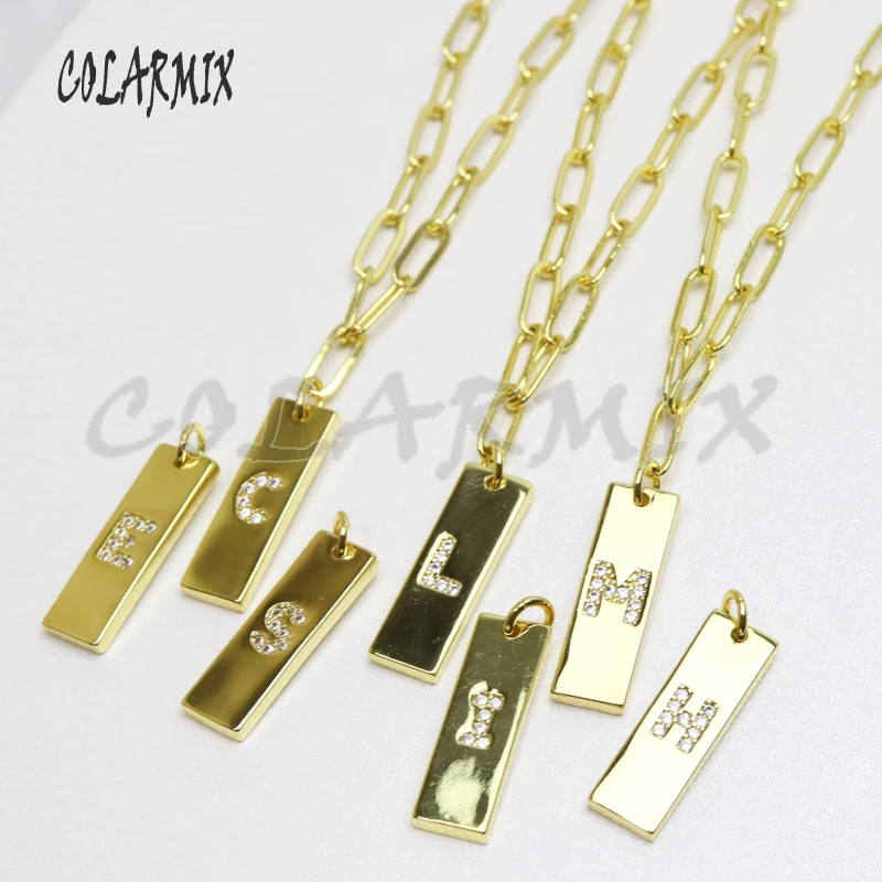 10 шт. новый дизайн алфавитов ожерелье цепочка Ожерелье Циркон ювелирные изделия