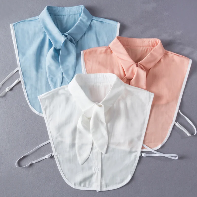 

Накладной воротник спереди, женский съемный воротник, белая рубашка, накладной воротник, Женская Съемная полурубашка, блузка с искусственн...