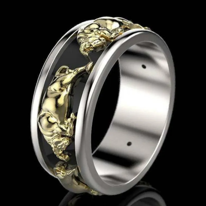 Египетского Бога корова двухцветная Кольцевая вспышка эпоксидной Для мужчин's