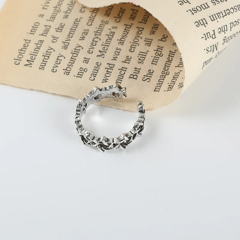 

Новые стильные ювелирные изделия: античное и старое гексамеровое пустотелое металлическое плетеное кольцо, кольца для женщин