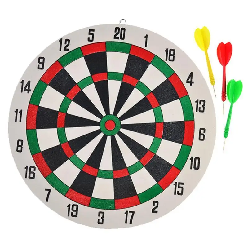 

1 Set Double Sided Hanging Dart Target Game Board Double Relieve Set Safety Kids Board Dart Dart Stress Toy Sided Adults Ga K1X4