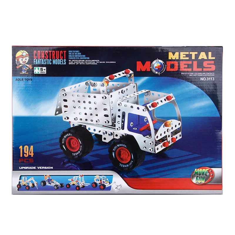 Строительный грузовик автомобиль конструктор игрушки металлическая