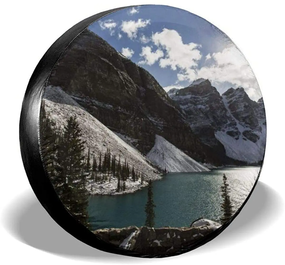 

Чехол для запасной шины-15 дюймов Водонепроницаемый Универсальный защитный чехол для колес-Красивые горы для художественного иллюстрации