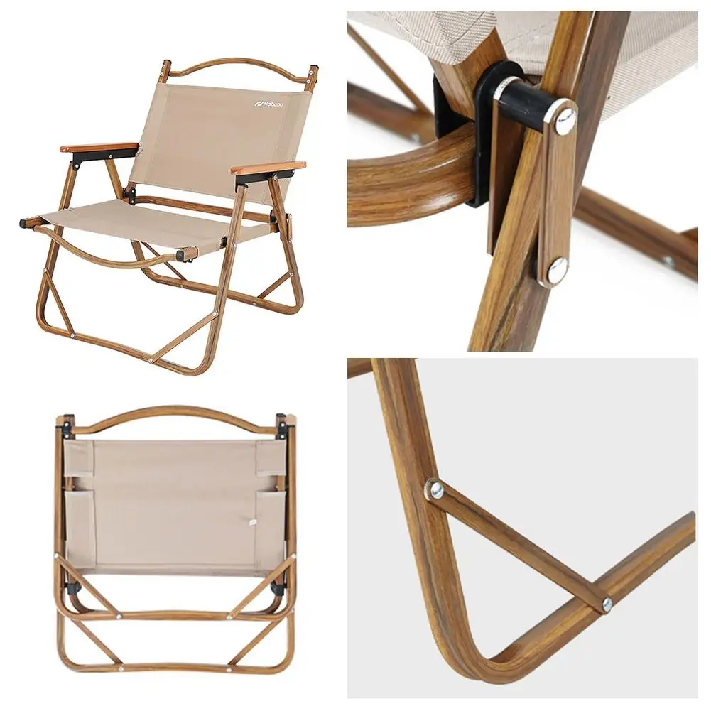 en Ucuz Açık Eğlence Katlanır Sandalye Taşınabilir Ultralight Kamp Balıkçılık Piknik Barbekü Sandalye Alüminyum Ahşap Tahıl şekerleme Plaj Seyahat Sandalye