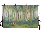 Фон для фотосъемки в стиле джунглей с изображением масляного леса и лисы, тематический детский фон индивидуальный для фотосессии